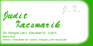 judit kacsmarik business card